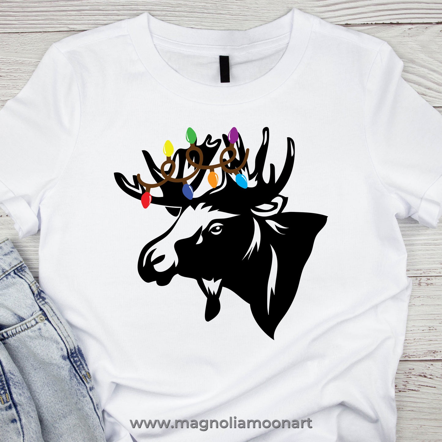Moose with Lights SVG
