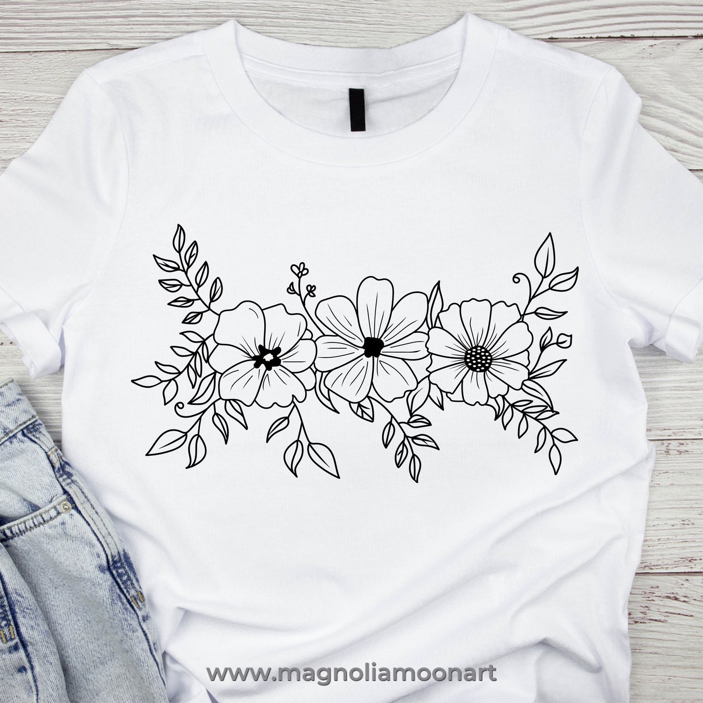 Flower Swag Border SVG