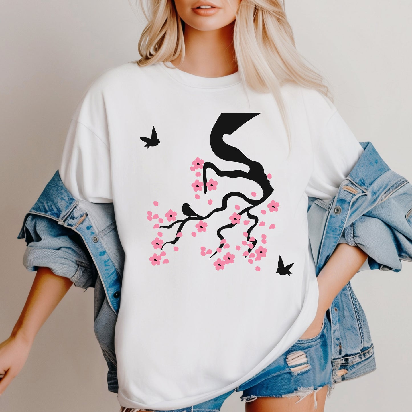 Cherry Blossom with Birds SVG