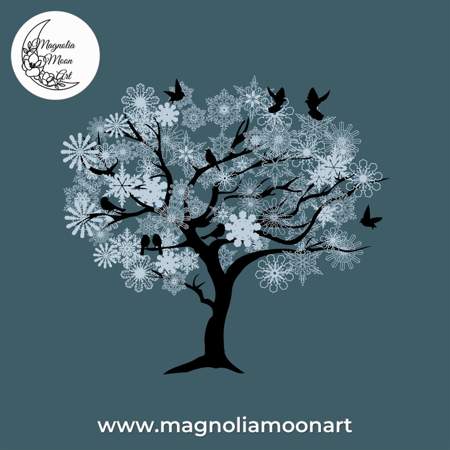 Winter Snow Tree digital clip art