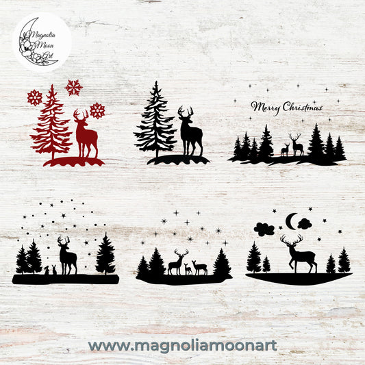 Christmas Deer Bundle SVG